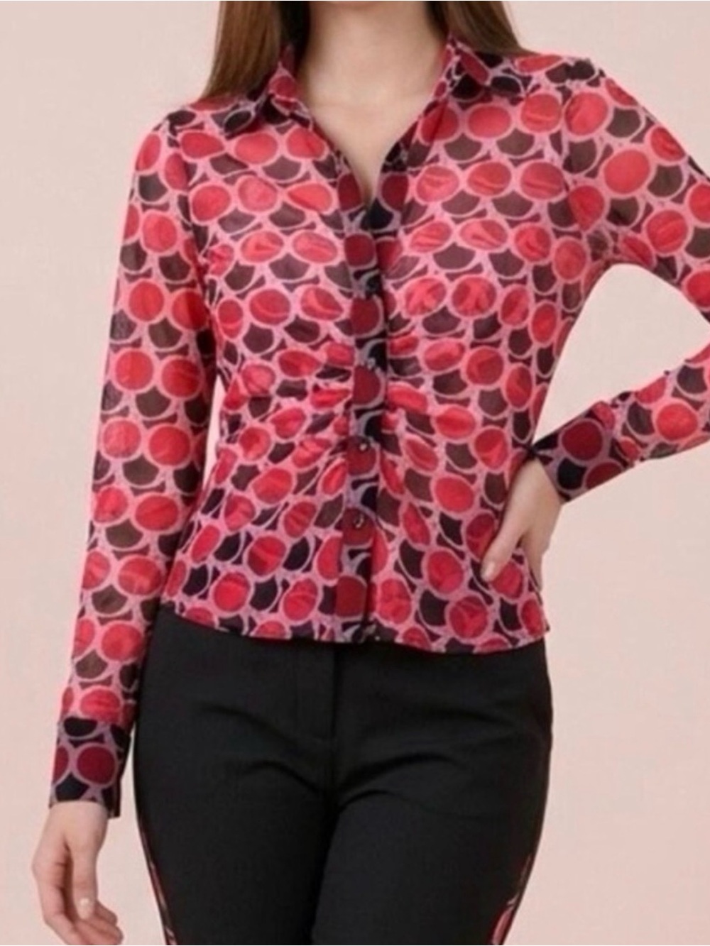 ZARA Tulle Blouse Size Medium NWT